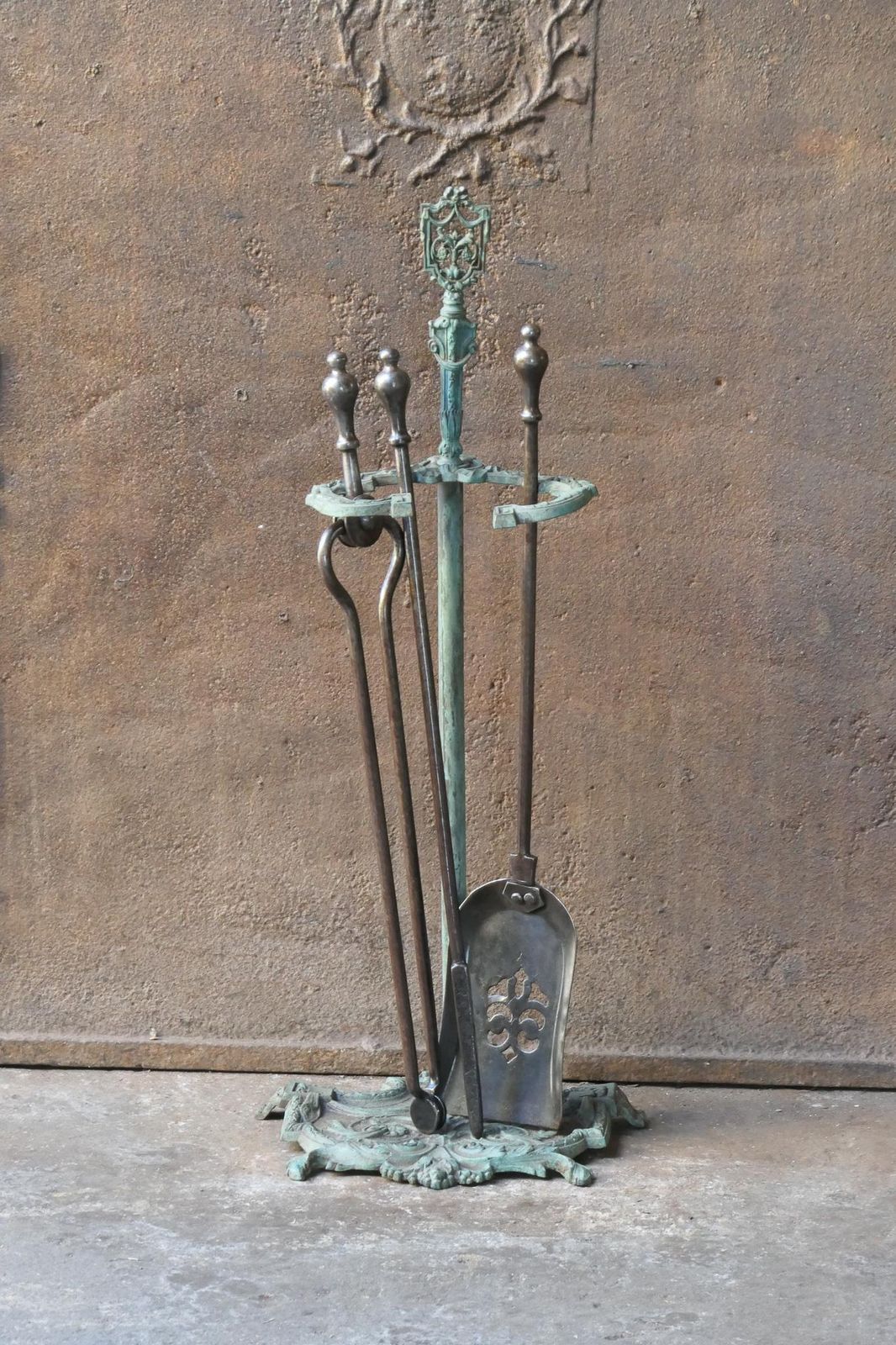 English Set Of Fireplace Tools, Victorian Companion Set, 19th Century photo for sale