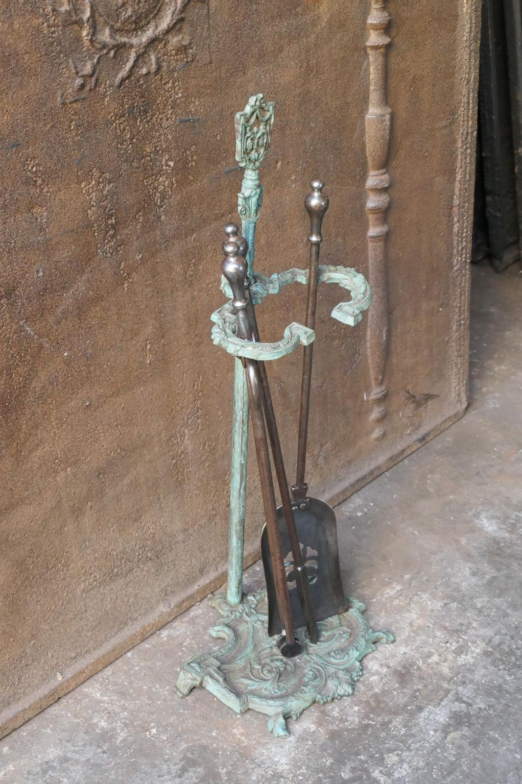 English Set Of Fireplace Tools, Victorian Companion Set, 19th Century photo vinterior