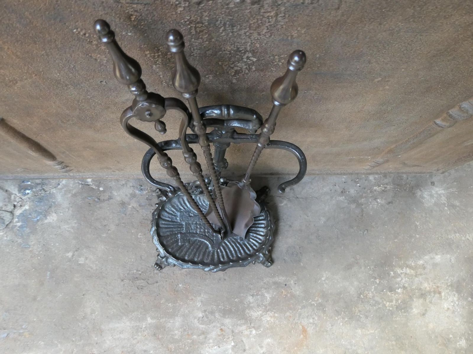 English Victorian Fireplace Tools Or Companion Set, 19th Century photo vintage