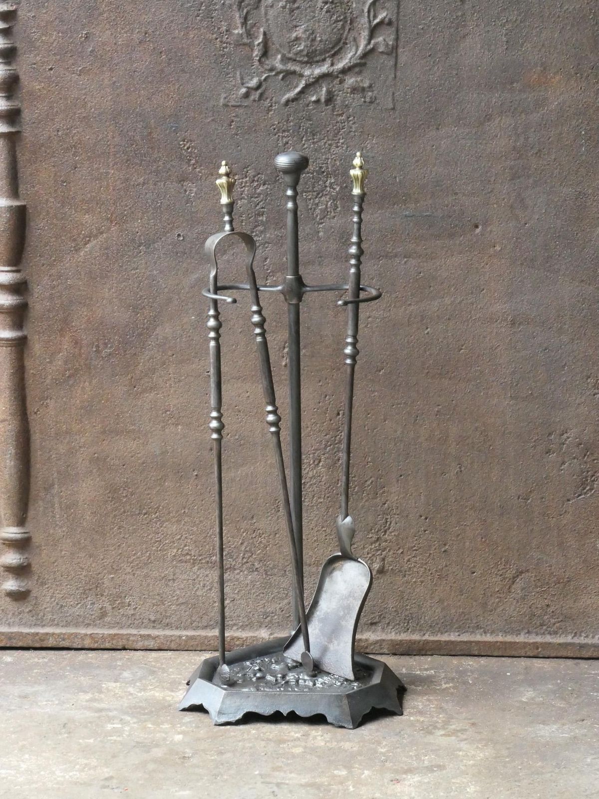 Antique French 'Grandy Fils' Fireplace Tools Or Fire Tools, 19th Century photo furniture