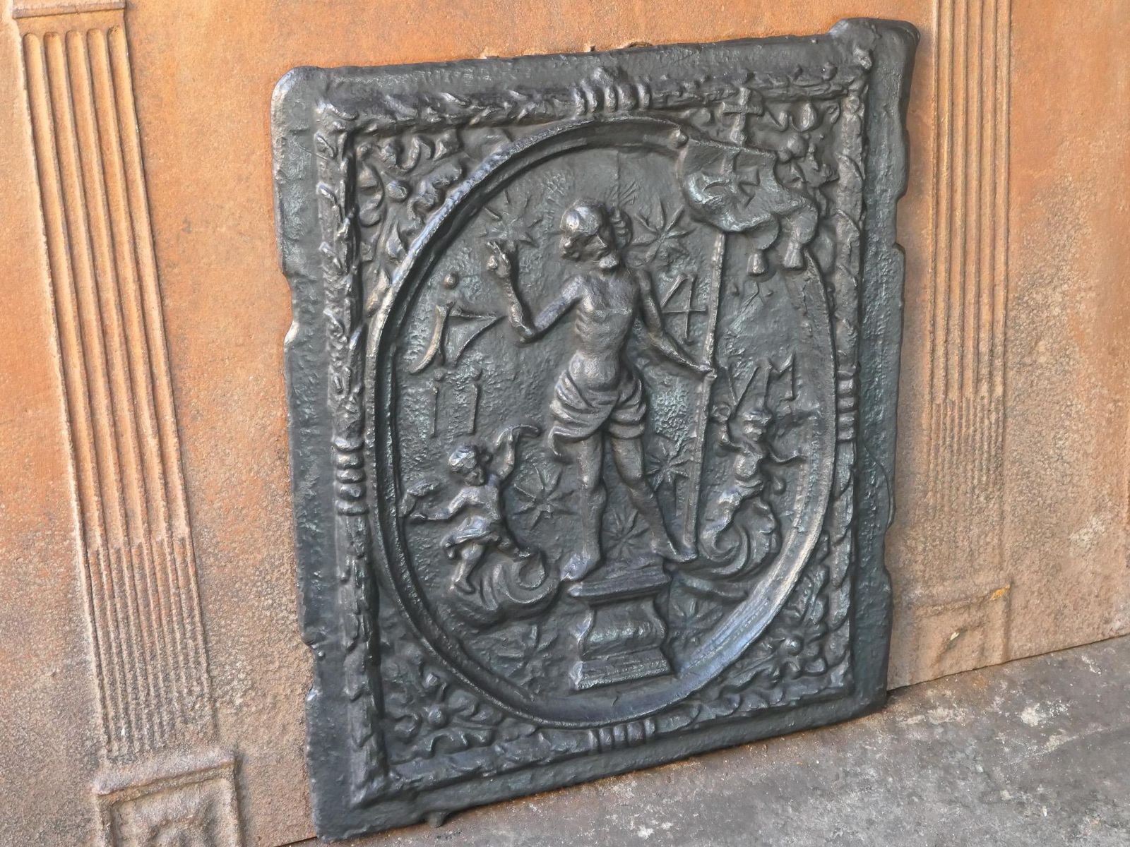 Antique German 'Jesus' Fireback / Backsplash, 18th Century photo buy