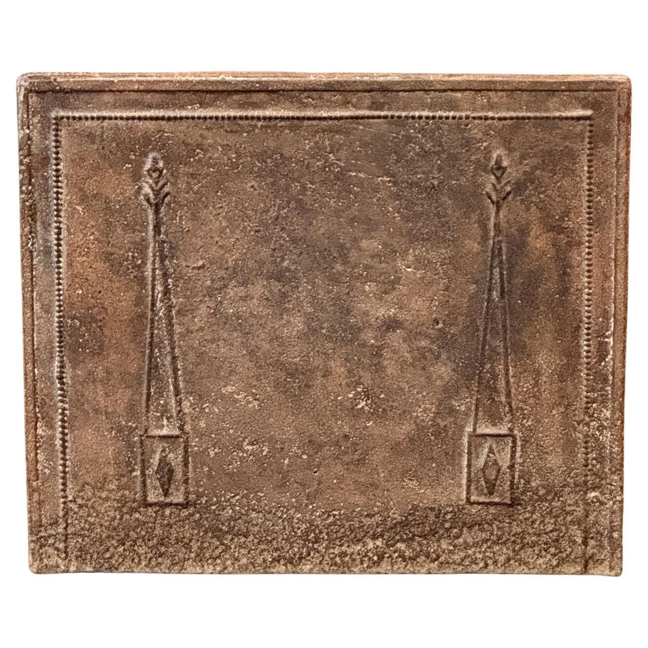 French 'Pillars Of Freedom' Fireback / Backsplash, Early 19th Century