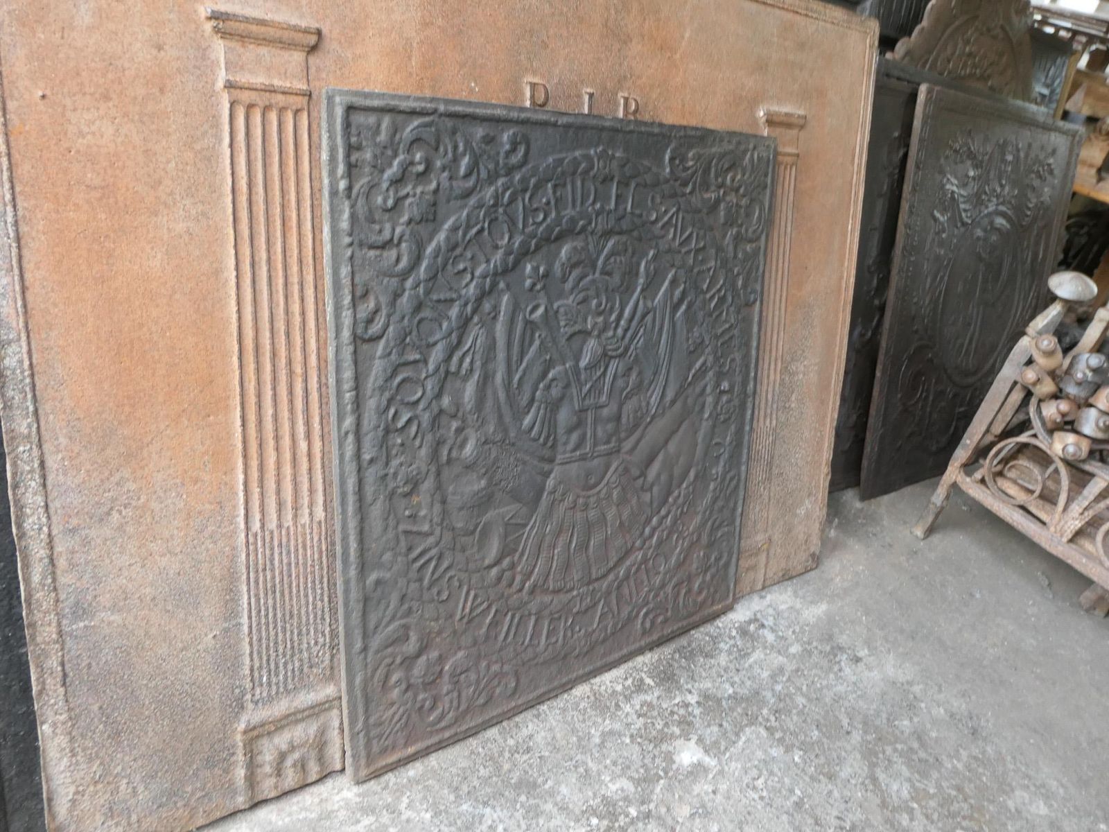 photo for sale German 'Coat Of Arms' Fireback / Backsplash. Louis XIV Style, 20th Century.