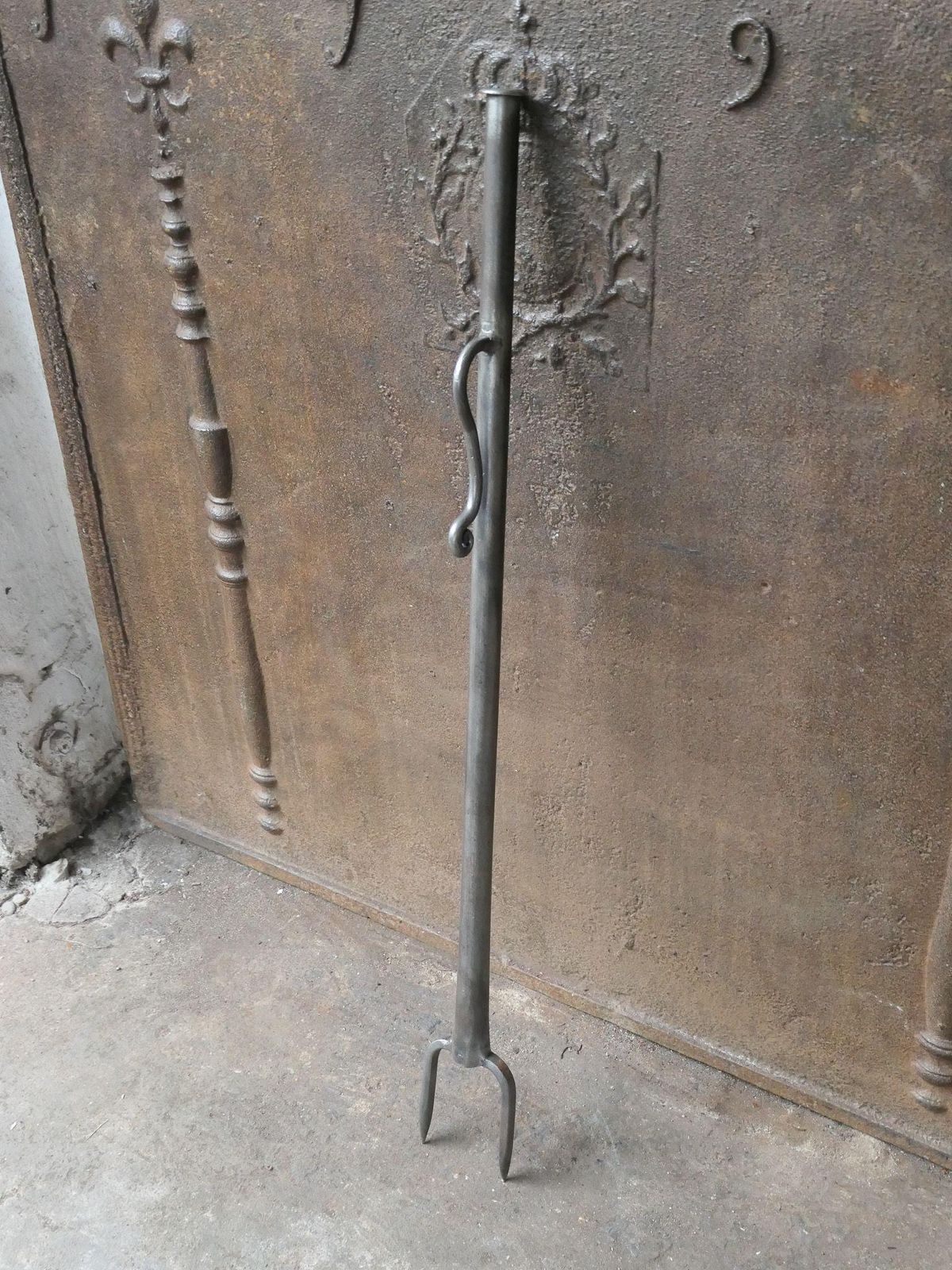Large French Wrought Iron Blow Poker, Victorian Style photo Home Fixtures