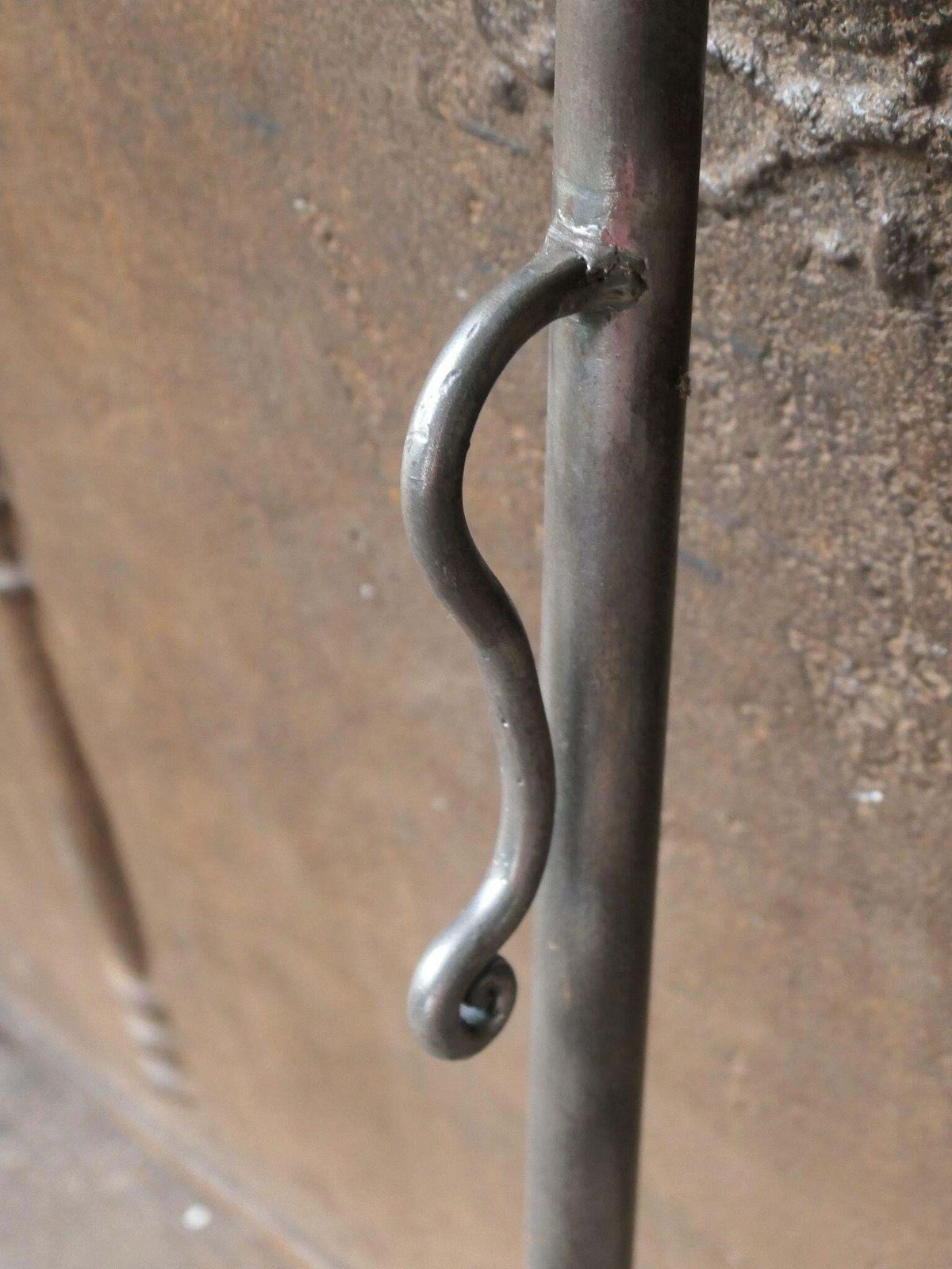Large French Wrought Iron Blow Poker, Victorian Style photo vinterior