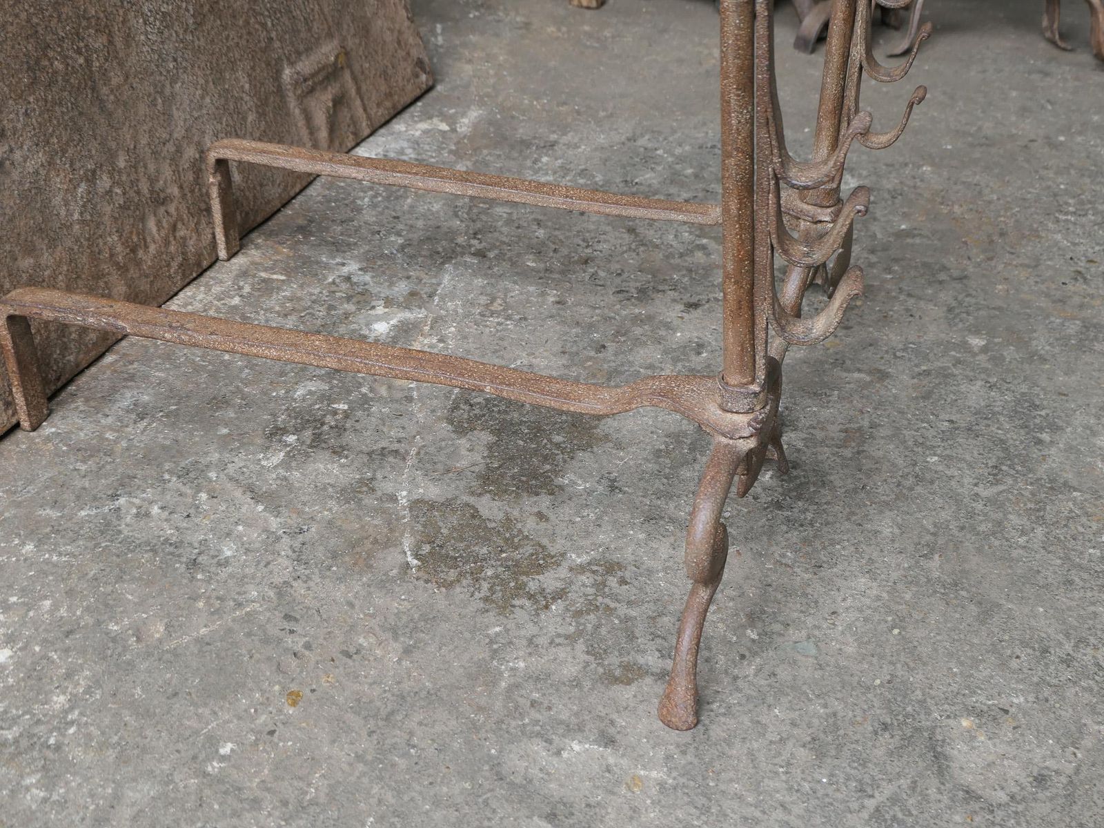 photo vintage Antique French Louis XV Fire Andirons, 18th Century