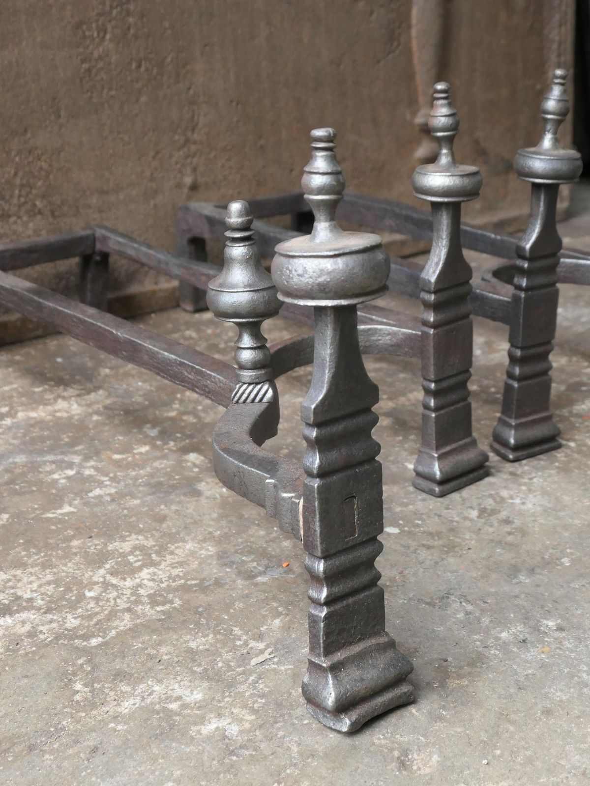 18th 19th Century French Neoclassical Fireplace Grate Or Fire Grate photo vintage