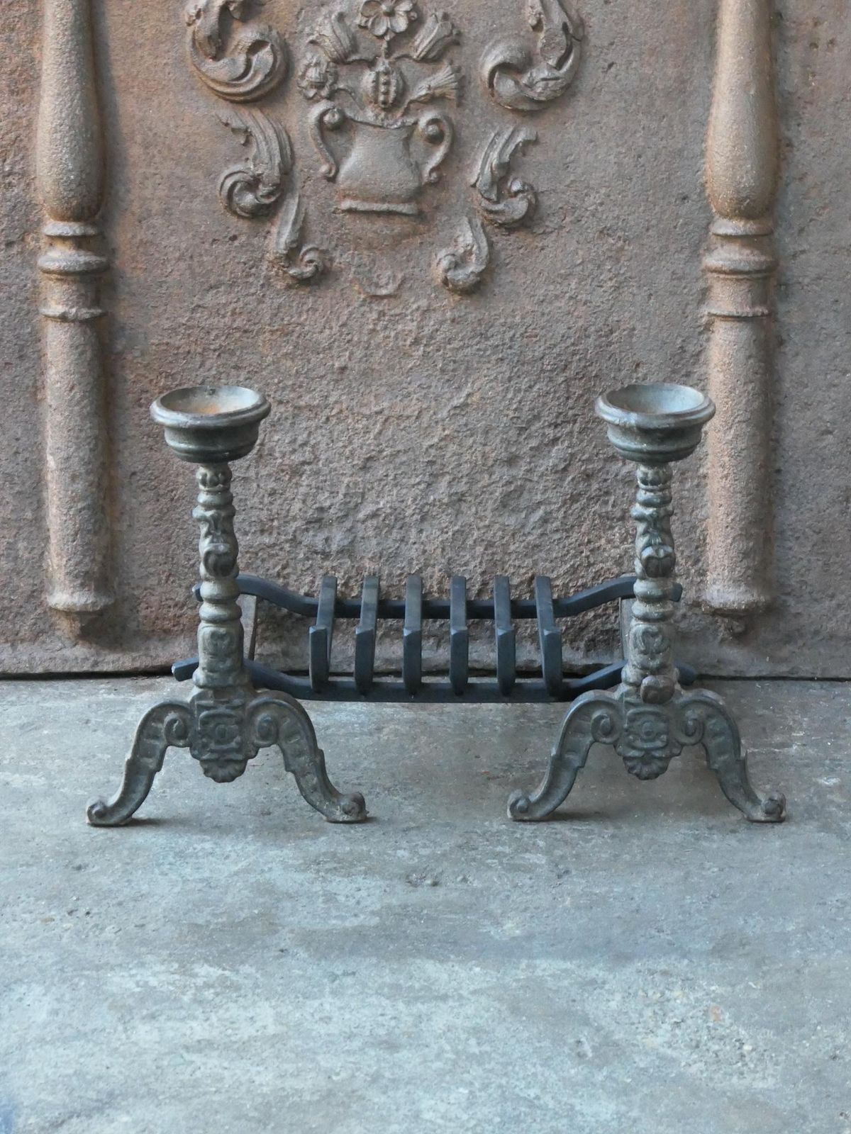 Antique French Napoleon III Fire Grate, Fireplace Grate photo furniture