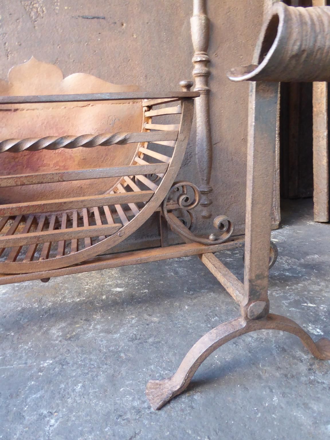 English Victorian Style Fireplace Grate, Fire Grate photo vintage