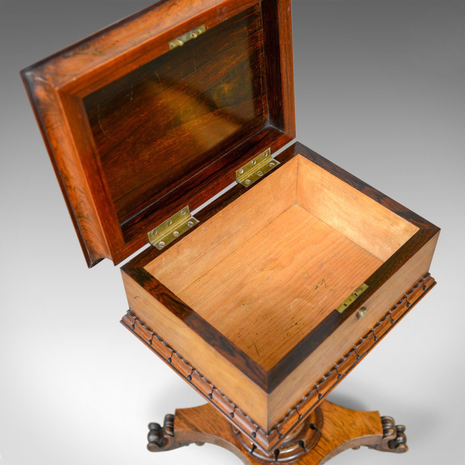 Antique Teapoy, English, William IV, Rosewood, Work Box, 19th Century Circa 1835 photo buy