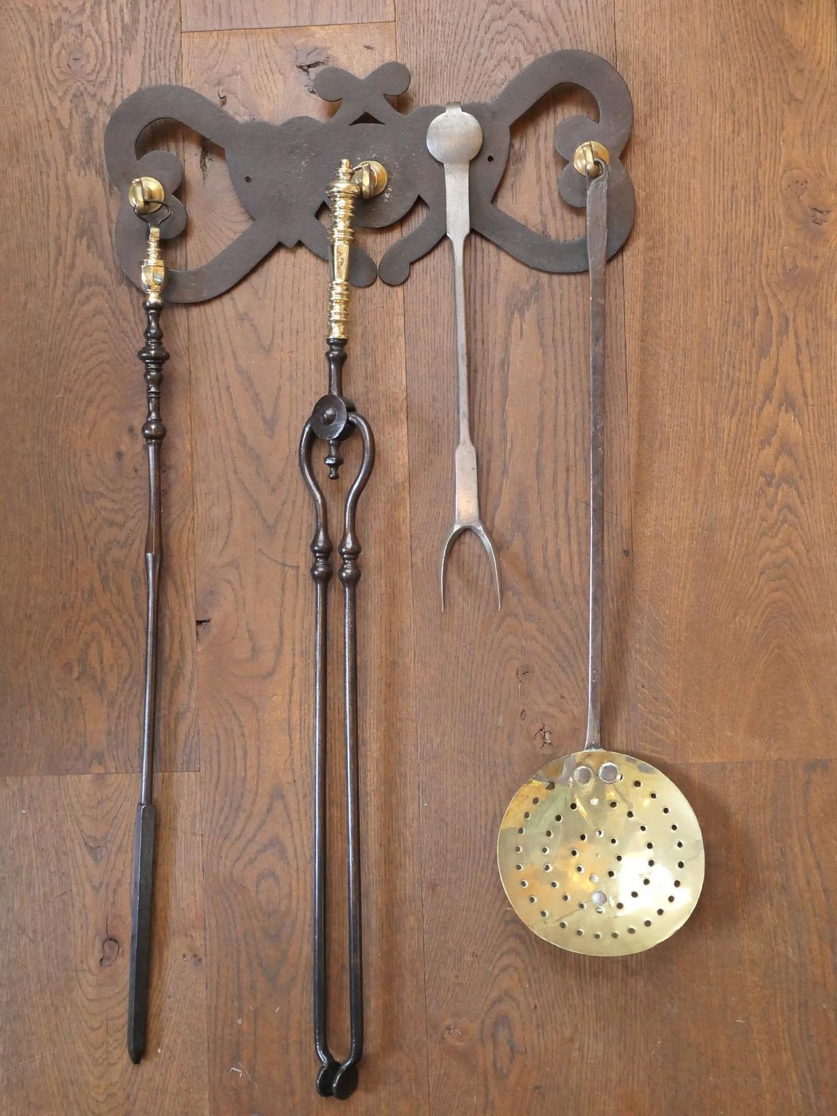 Antique Dutch Fireplace Tools Or Fire Tools, 18th/19th Century photo Home Fixtures