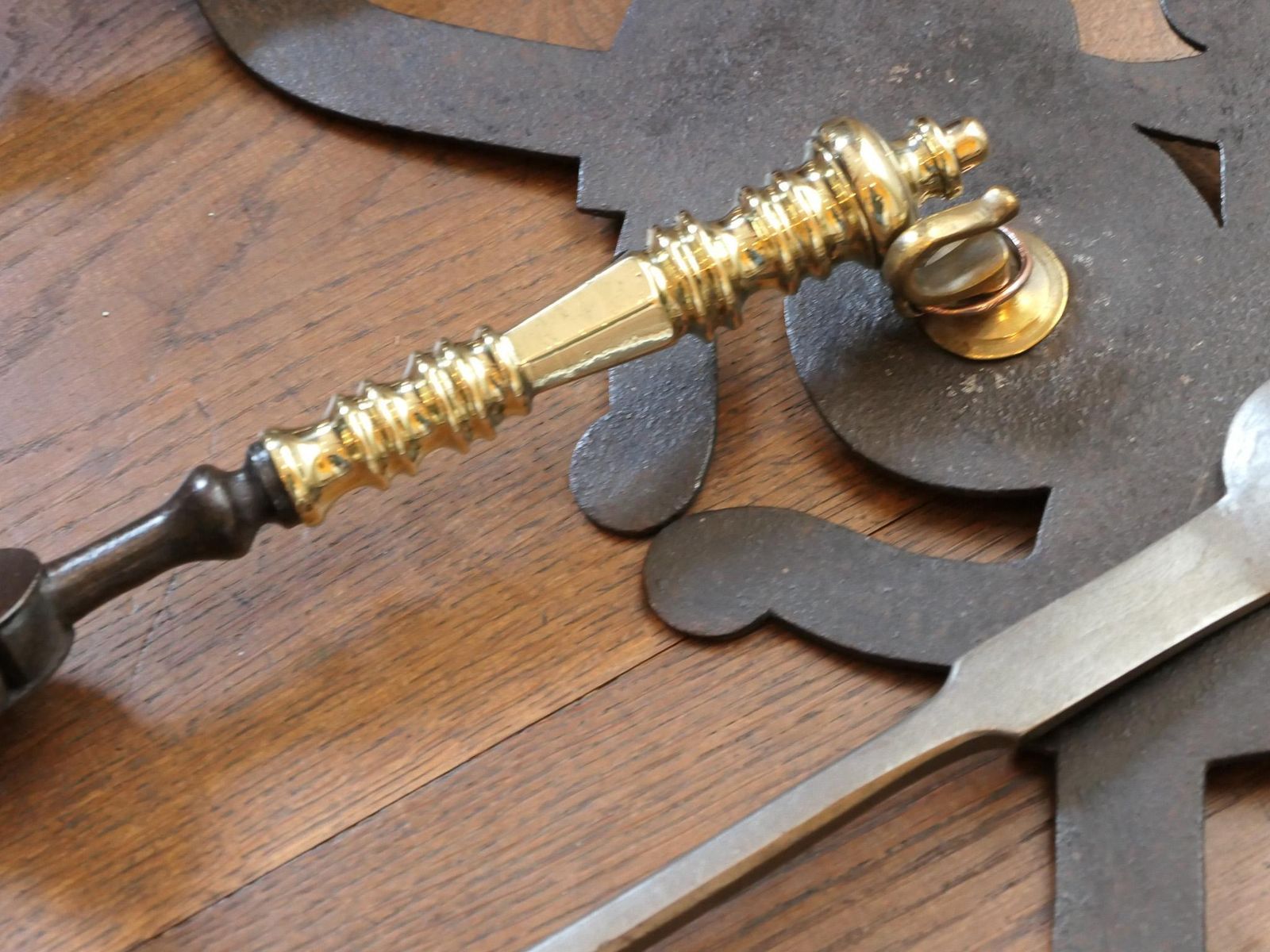 photo vinterior Antique Dutch Fireplace Tools Or Fire Tools, 18th/19th Century