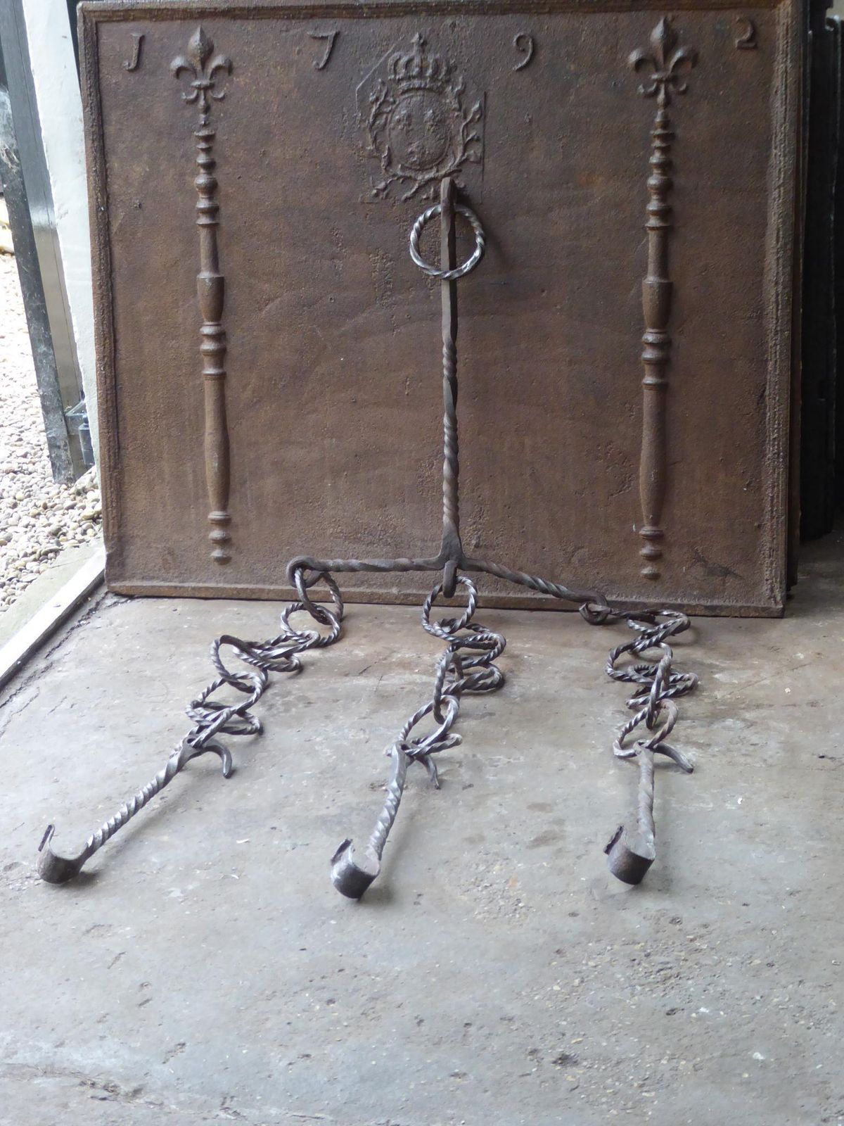 Large 17th Century French Fireplace Trammel Or Hanger photo furniture