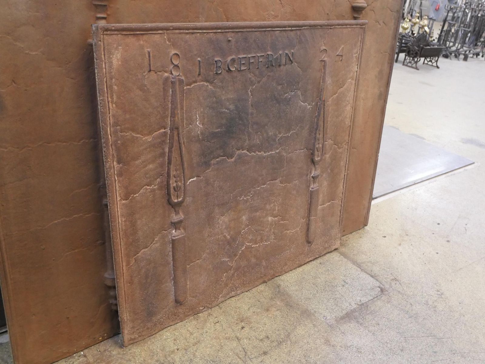 French Neoclassical Period Fireback / Backsplash, 19th Century photo 678.0