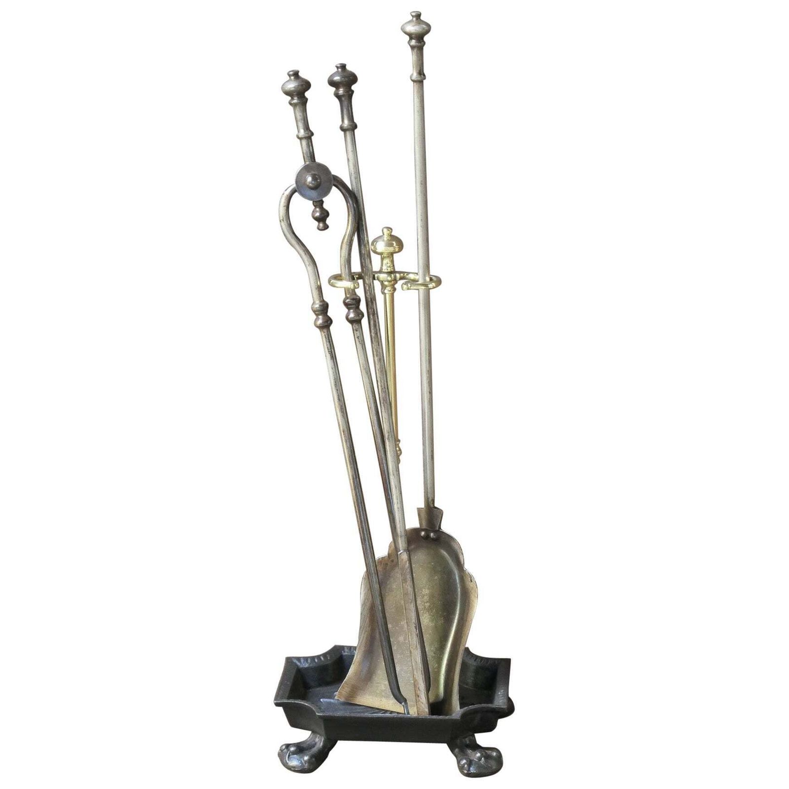 English Victorian Fireplace Tools Or Companion Set, 19th Century