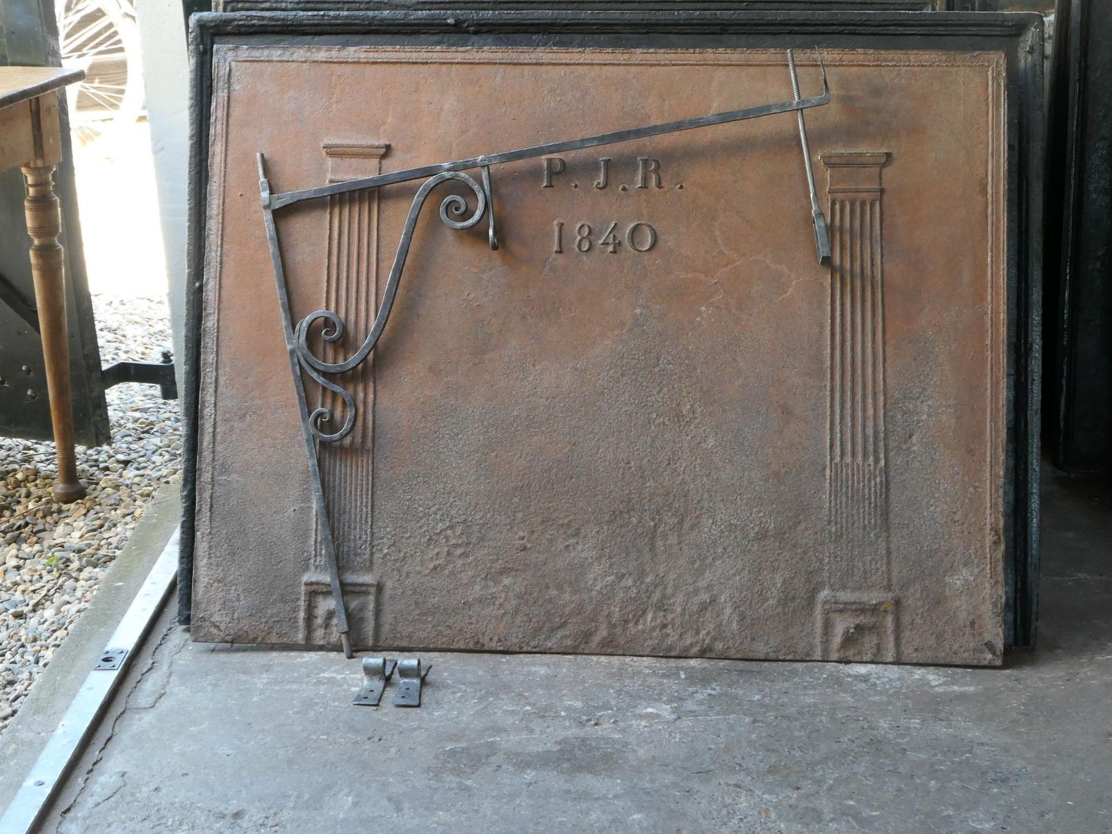 17th 18th Century French Fireplace Crane photo 746.0