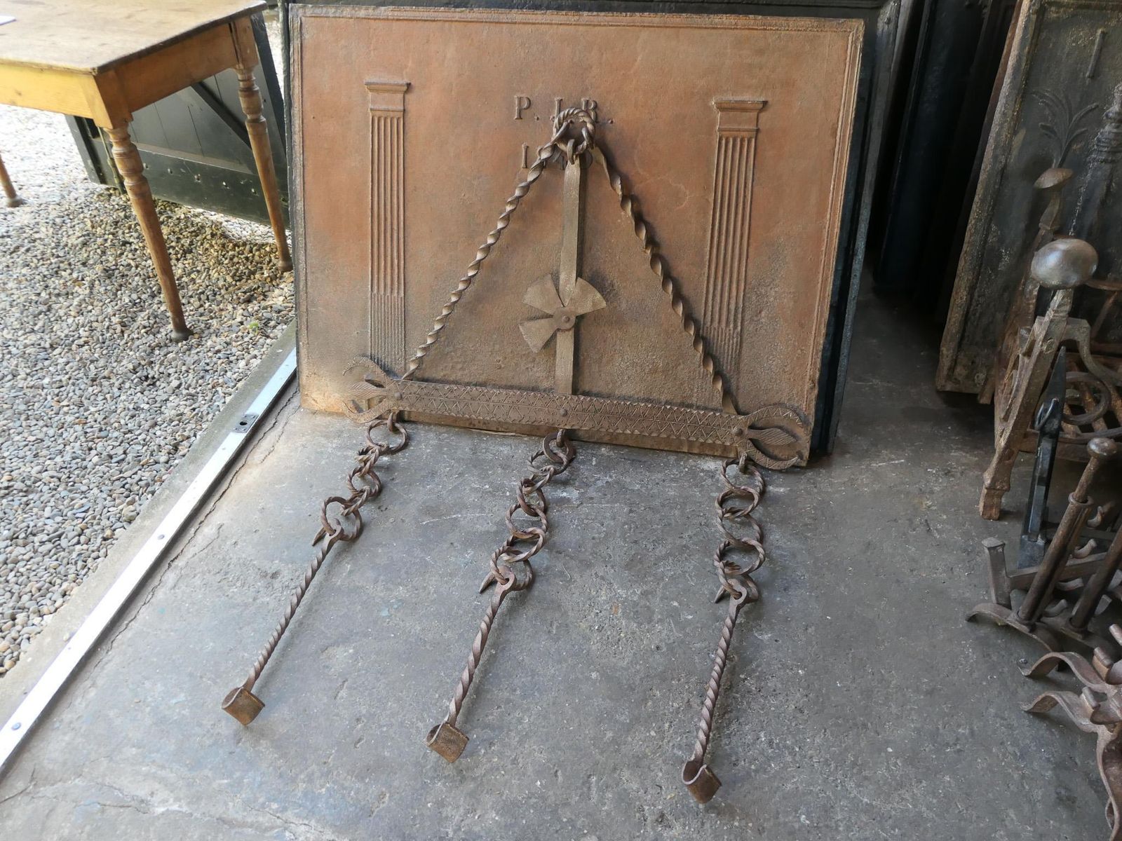 Large 17th Century French Fireplace Trammel Or Hanger photo vinterior