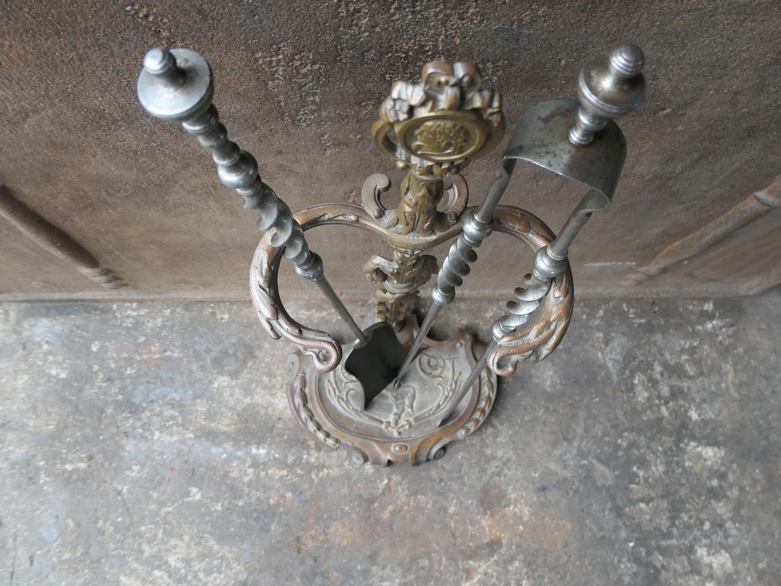 Home Fixtures 19th Century French Napoleon III Fireplace Toolset photo