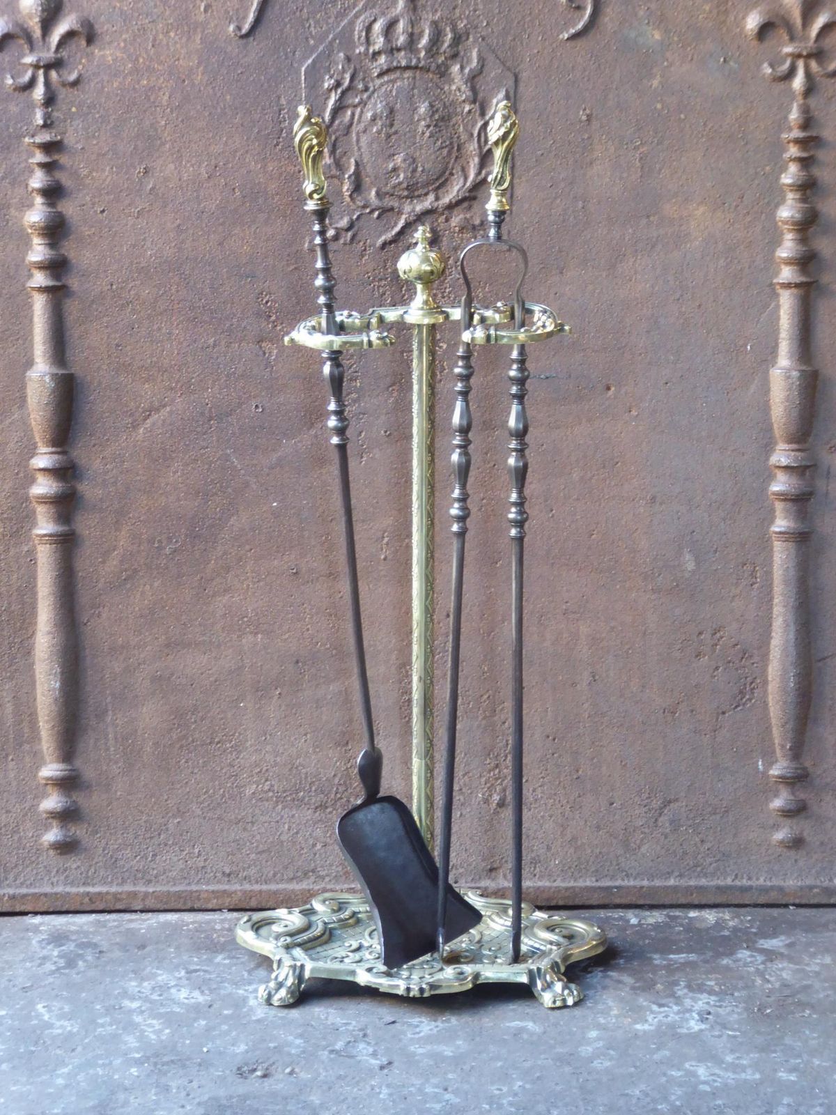 Antique French Fireplace Tools Or Fire Tools, 19th Century photo for sale