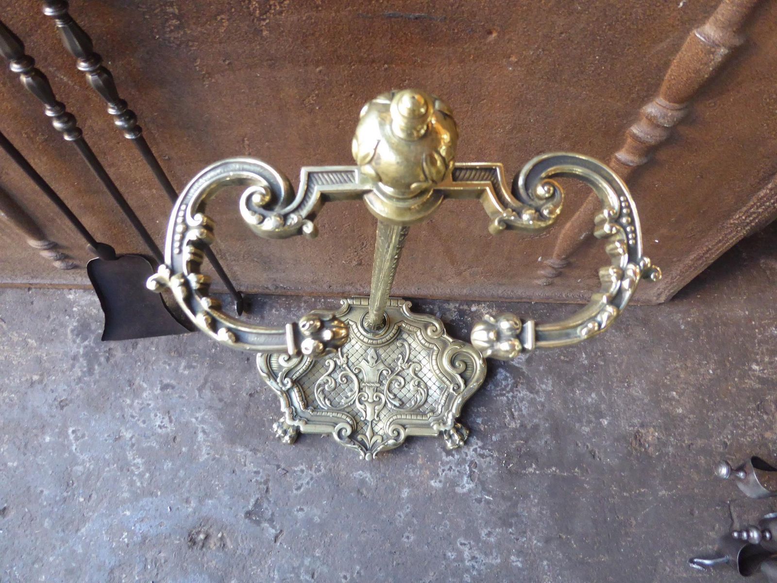 photo furniture Antique French Fireplace Tools Or Fire Tools, 19th Century