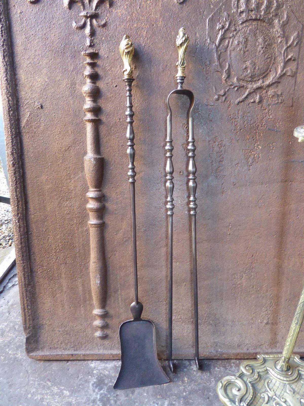 photo for sale Antique French Fireplace Tools Or Fire Tools, 19th Century