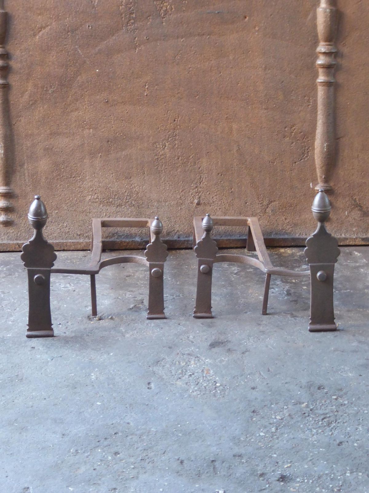 Antique French Napoleon III Fire Grate, Fireplace Grate, 19th Century photo furniture