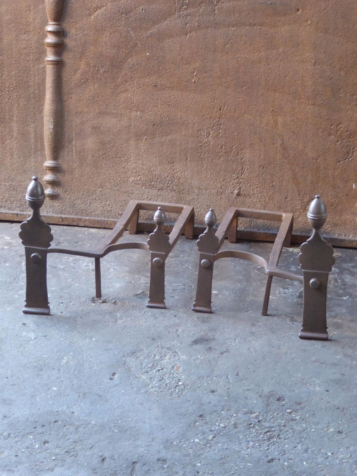 Antique French Napoleon III Fire Grate, Fireplace Grate, 19th Century photo 661.0