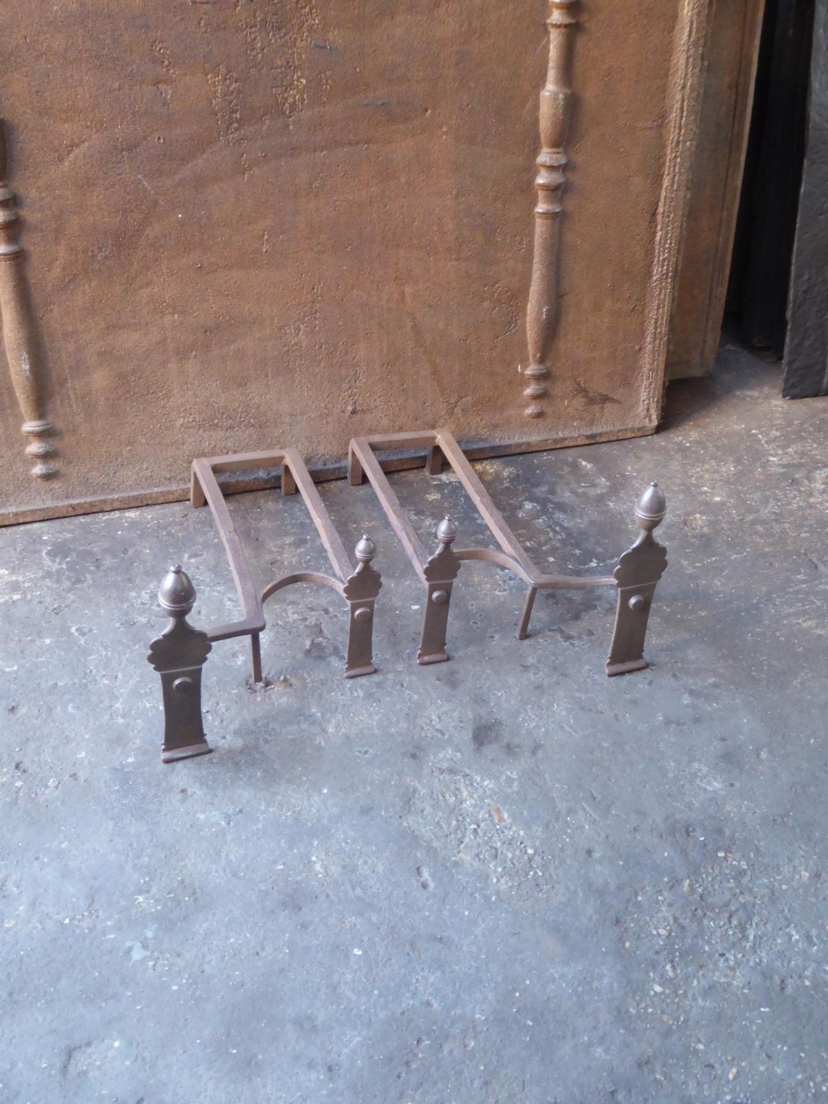 Antique French Napoleon III Fire Grate, Fireplace Grate, 19th Century photo vinterior