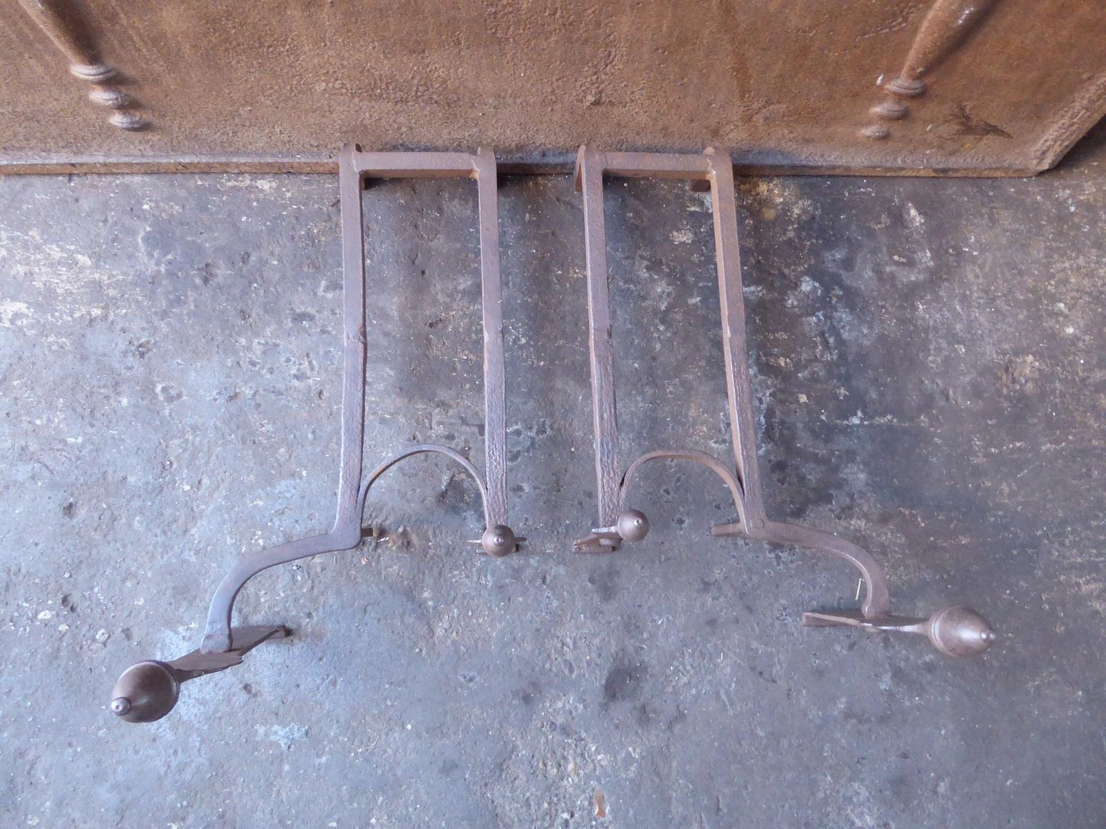 661.0 Antique French Napoleon III Fire Grate, Fireplace Grate, 19th Century photo