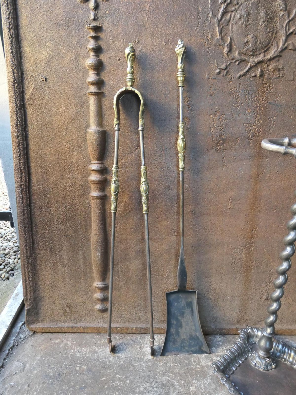 photo furniture 19th C. French Napoleon III Fireplace Tool Set