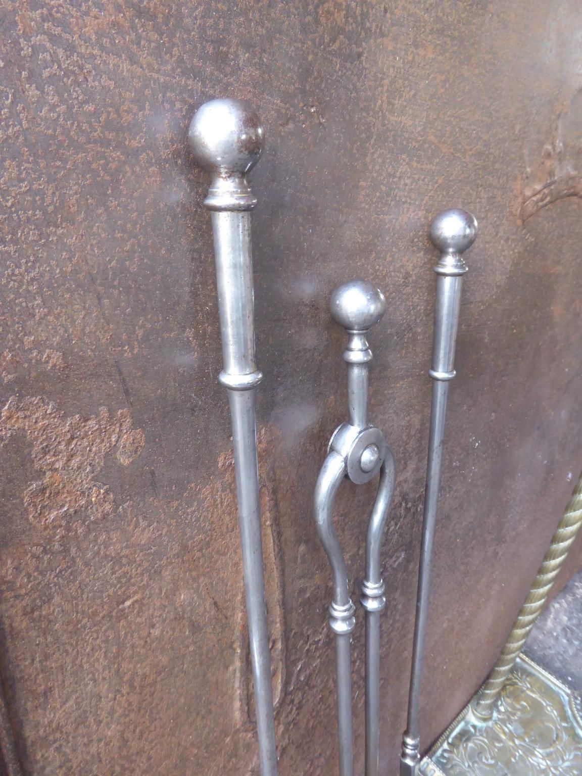Home Fixtures Antique English Victorian Fireplace Tools Or Fire Tools, 19th Century photo