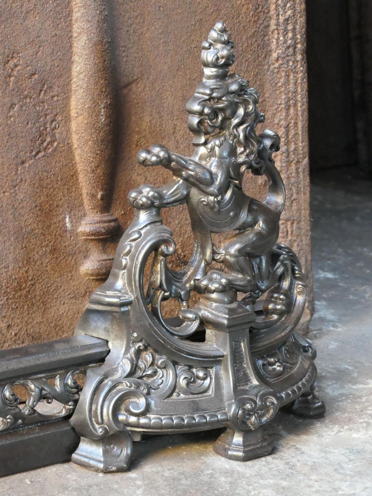 photo furniture Antique French Fireplace Fender, 19th Century