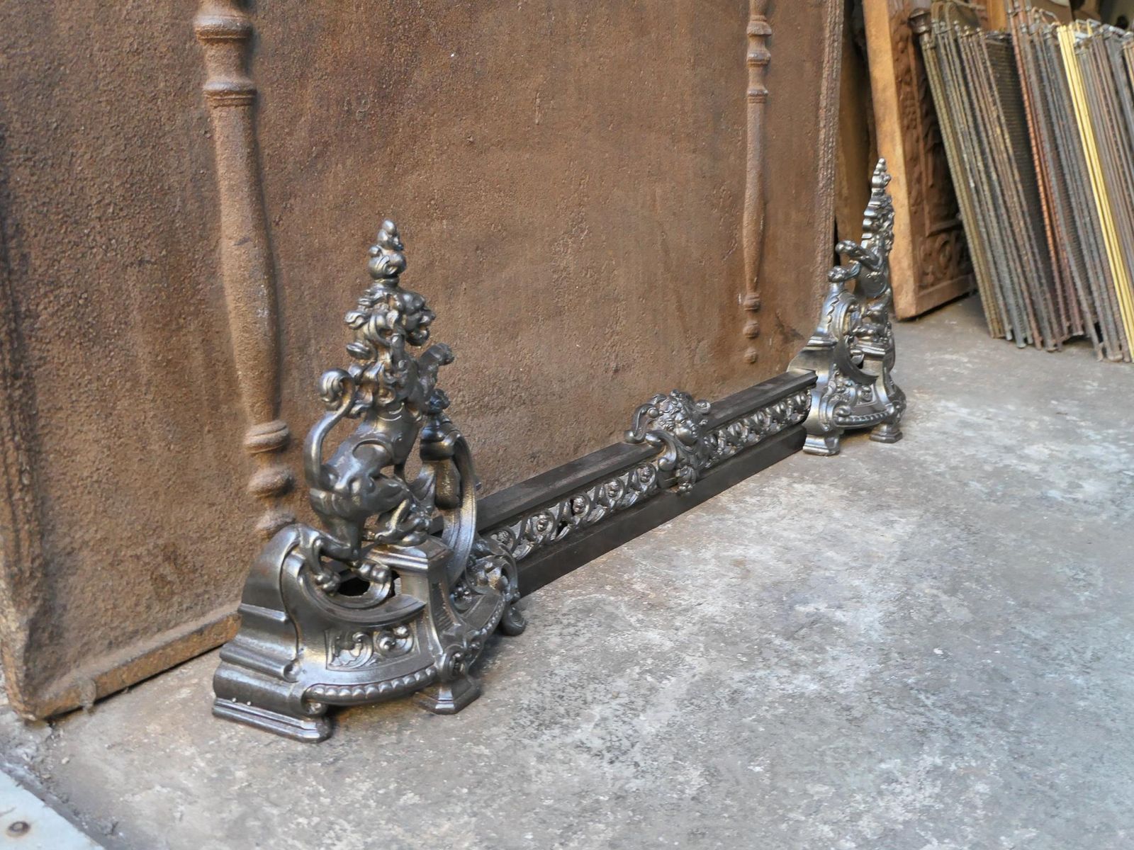 photo for sale Antique French Fireplace Fender, 19th Century
