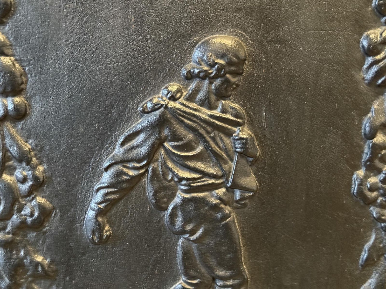 photo buy Allegory Of Peace With Sower Fireback / Backsplash, 17 18th Century