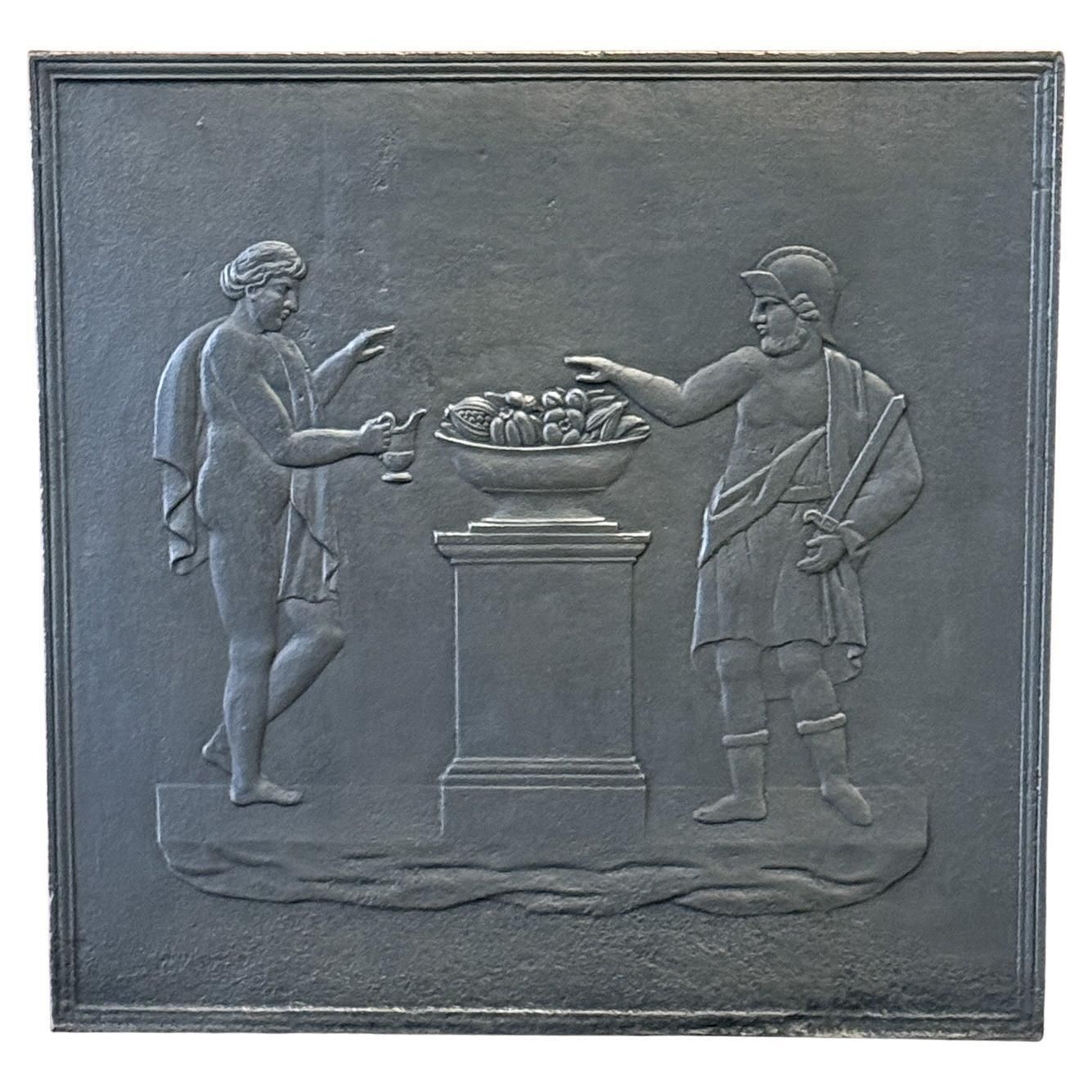 19th Century French 'Roman Scene' Fireback / Backsplash, Napoleon III Period