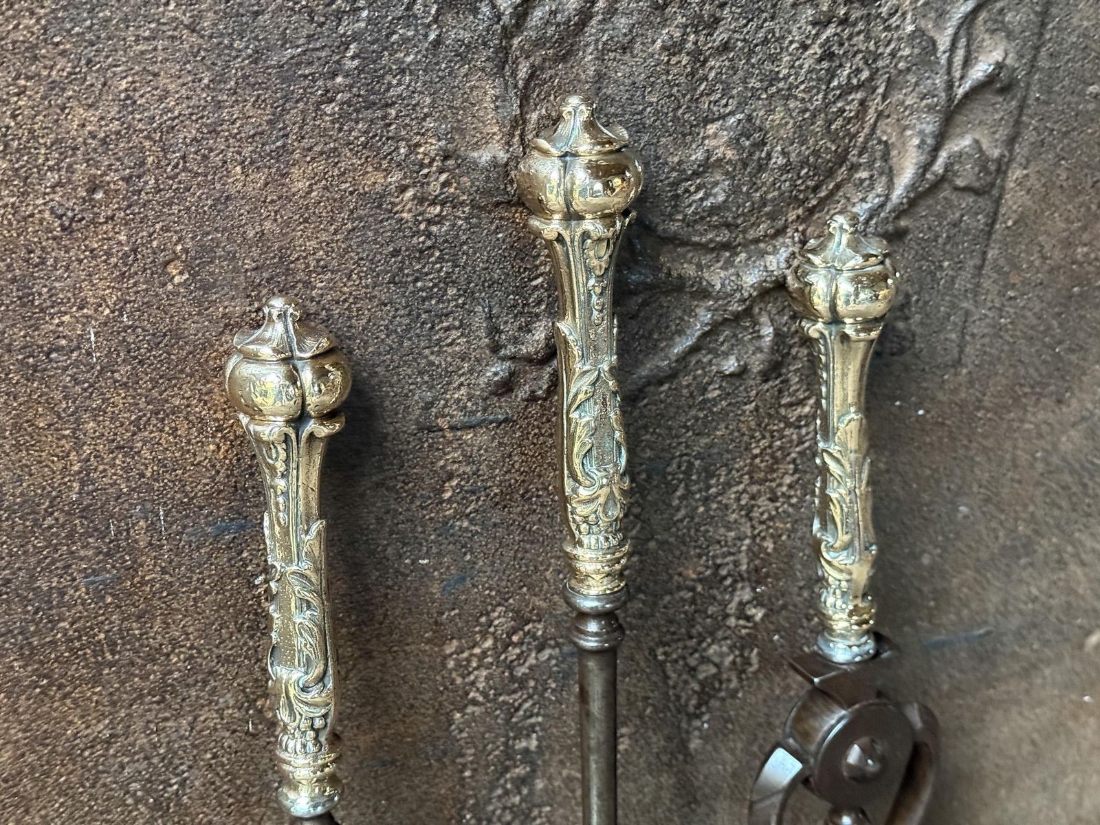 Antique English Georgian Fireplace Tools Or Fire Tools, 18th   19th Century photo vintage