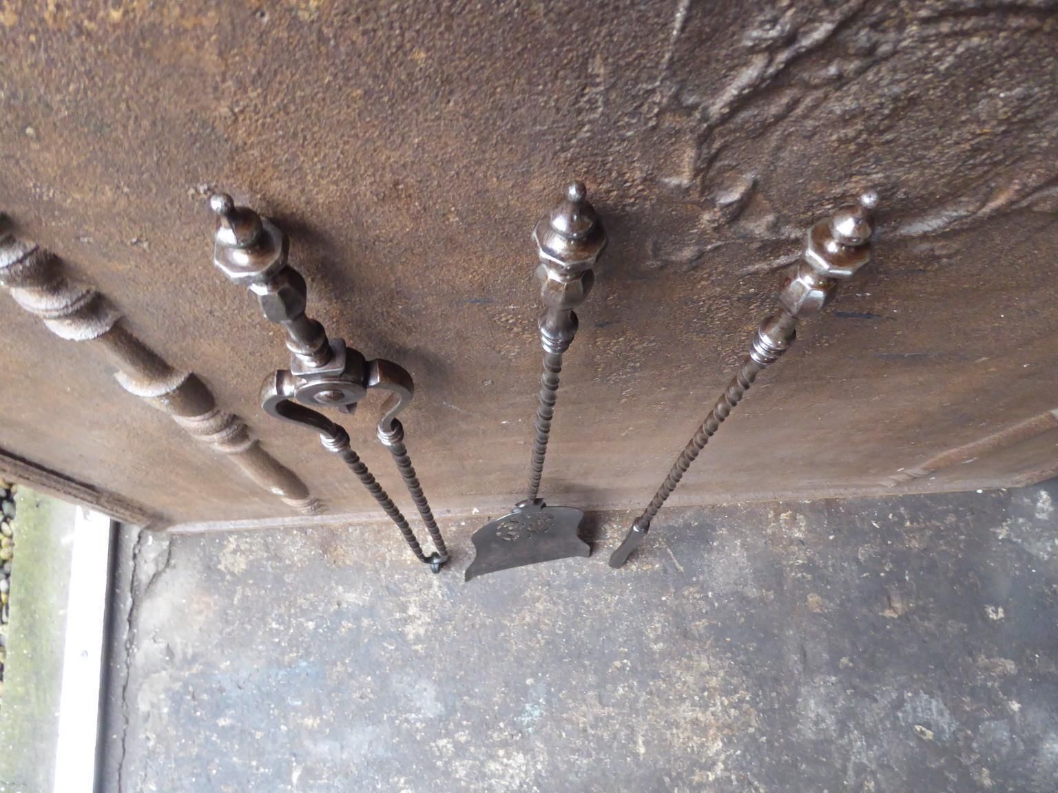 832.0 English Georgian Fireplace Tool Set Or Fire Irons, 18th 19th Century photo
