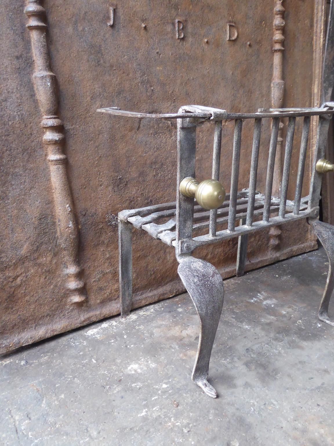 18th 19th Century Belgian Neoclassical Fireplace Grate Or Fire Basket photo vinterior