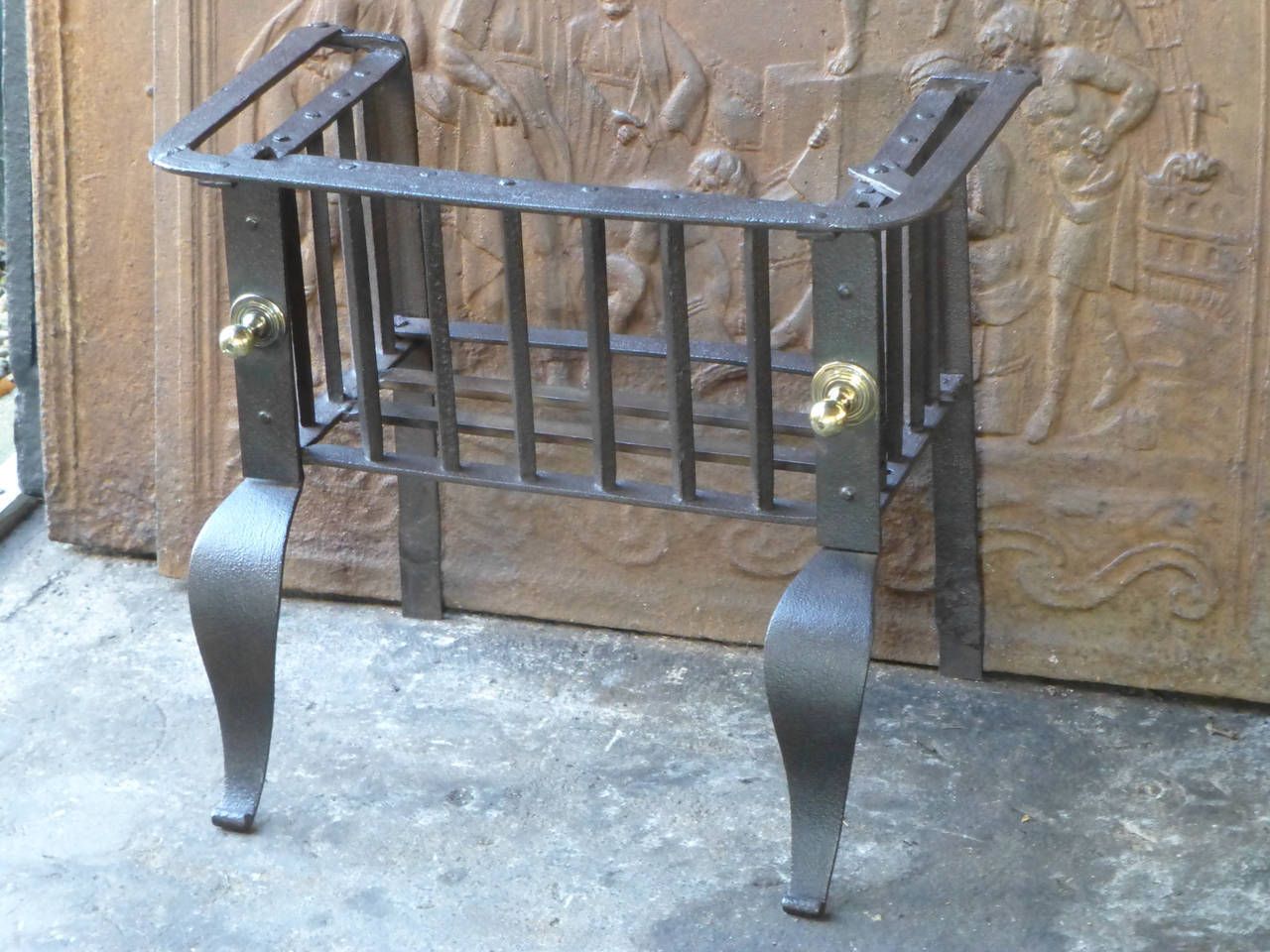Antique Dutch Fireplace Grate, 18th Century photo for sale