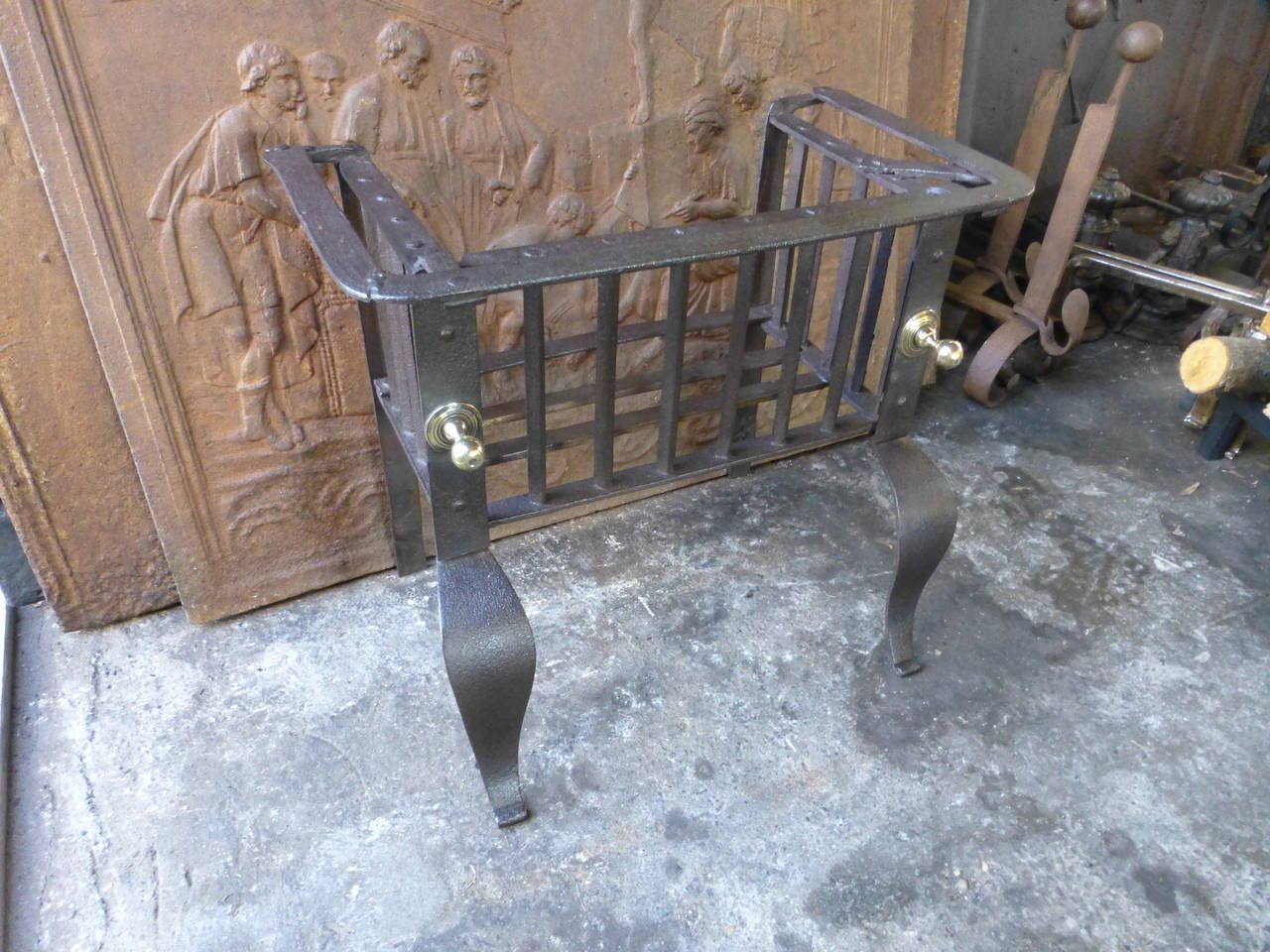 Antique Dutch Fireplace Grate, 18th Century photo Home Fixtures