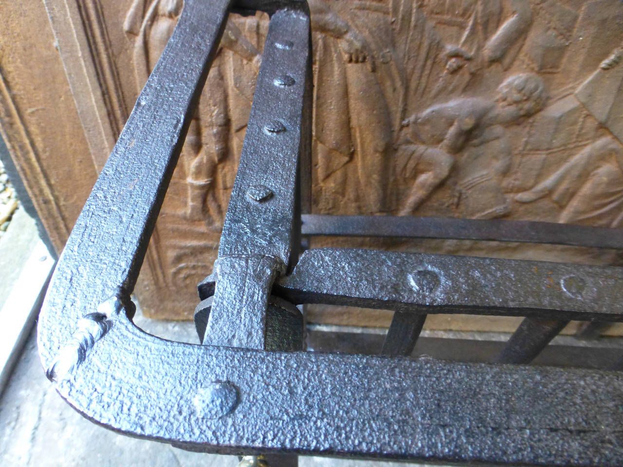 Antique Dutch Fireplace Grate, 18th Century photo vinterior