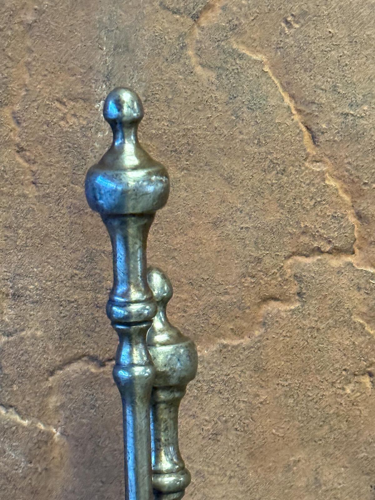 photo vinterior English Victorian Fireplace Tools Or Companion Set, 19th Century