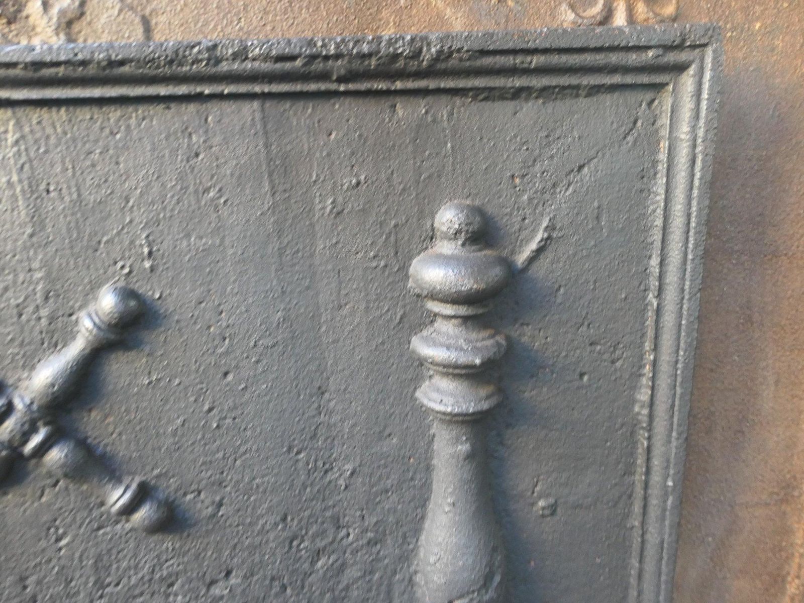 photo for sale 17th 18th Century French Louis XIV 'Saint Andrew's Cross' Fireback / Backsplash