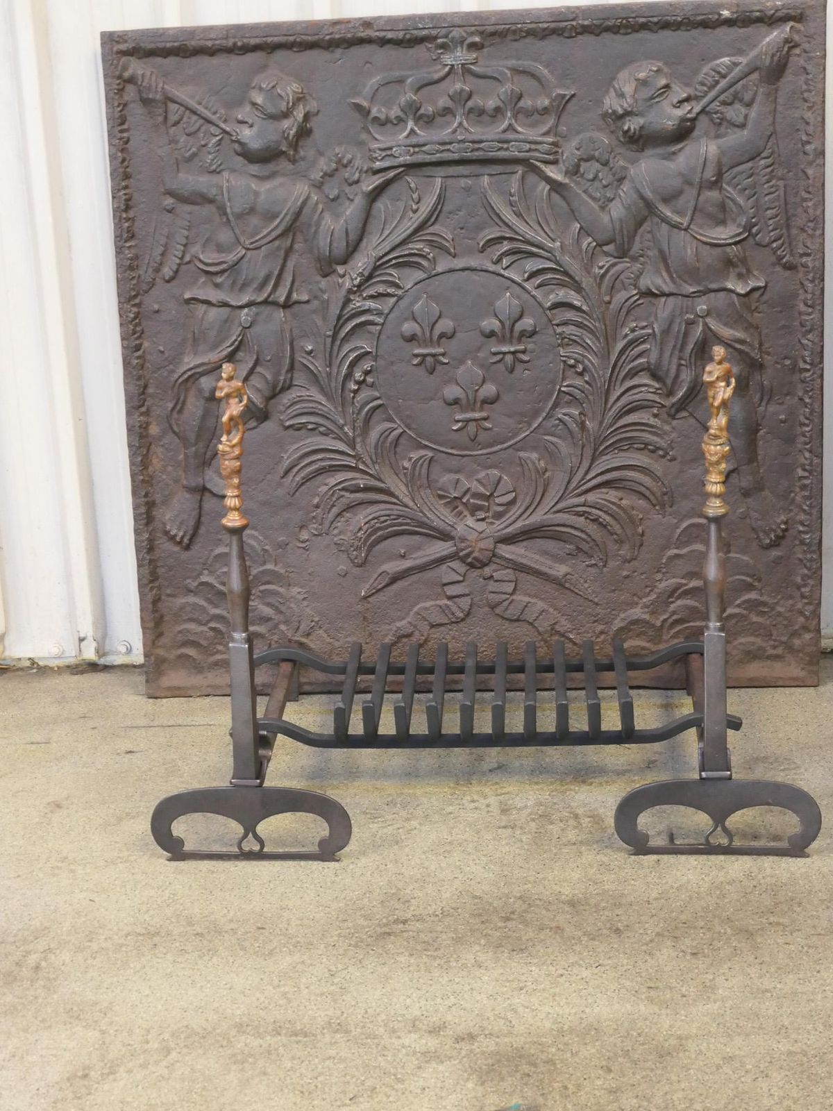 19th Century French Victorian Fireplace Grate Or Fire Basket photo furniture