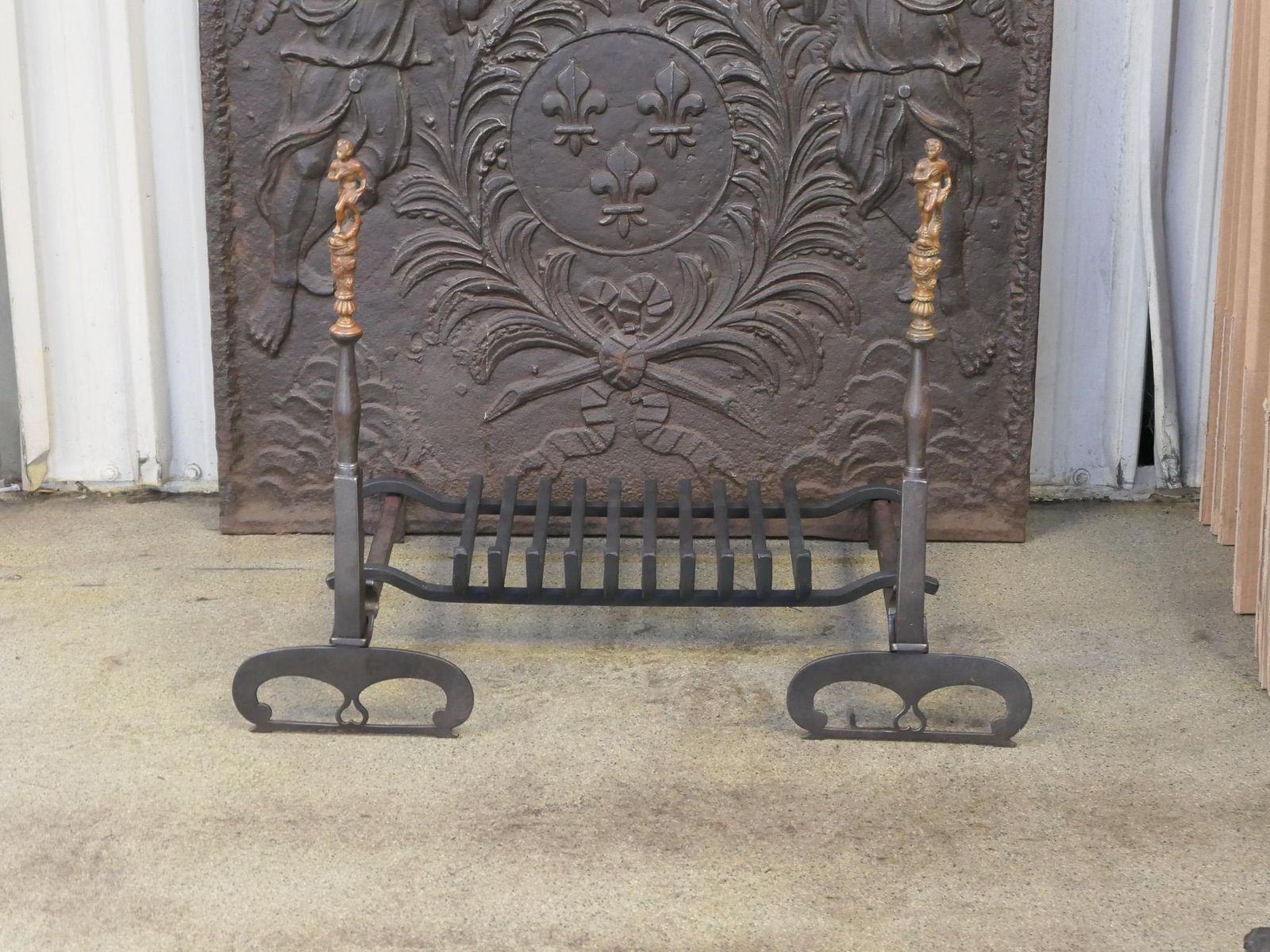 19th Century French Victorian Fireplace Grate Or Fire Basket photo Home Fixtures