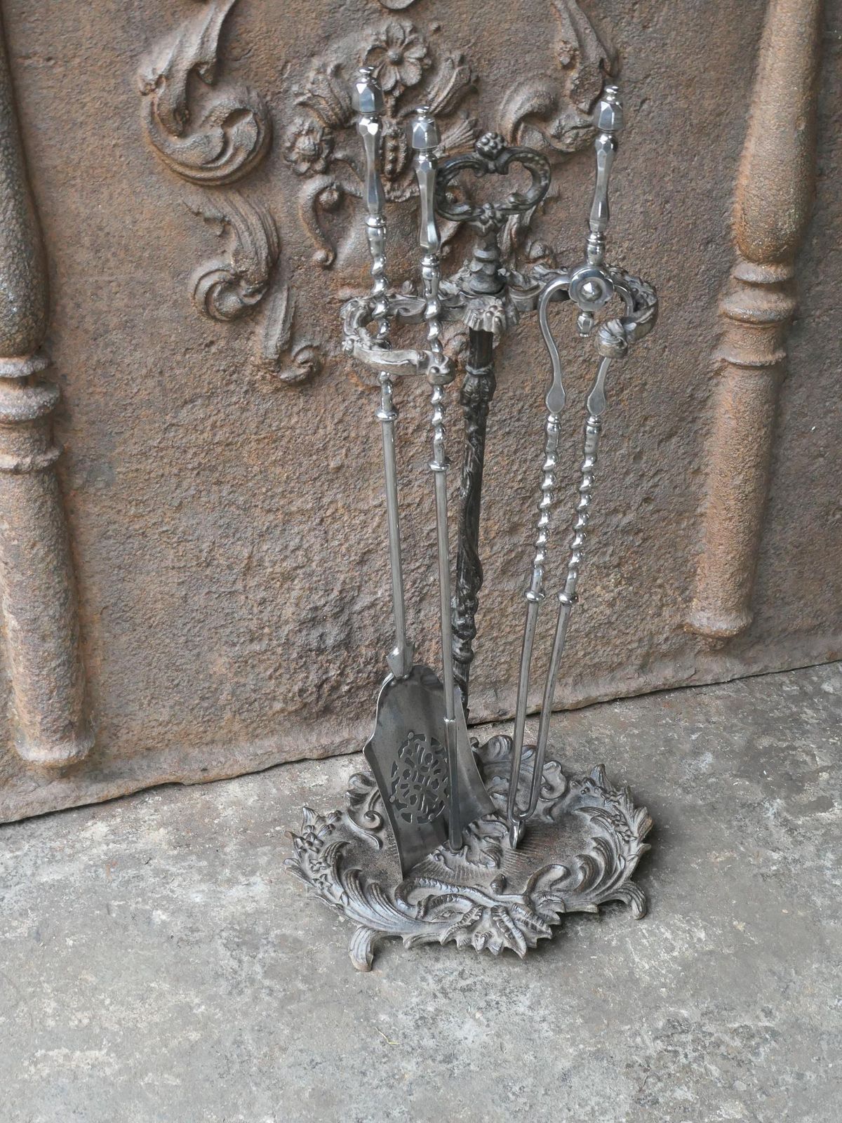 18th   19th C. English Georgian Polished Steel Fire Irons photo 1019.0