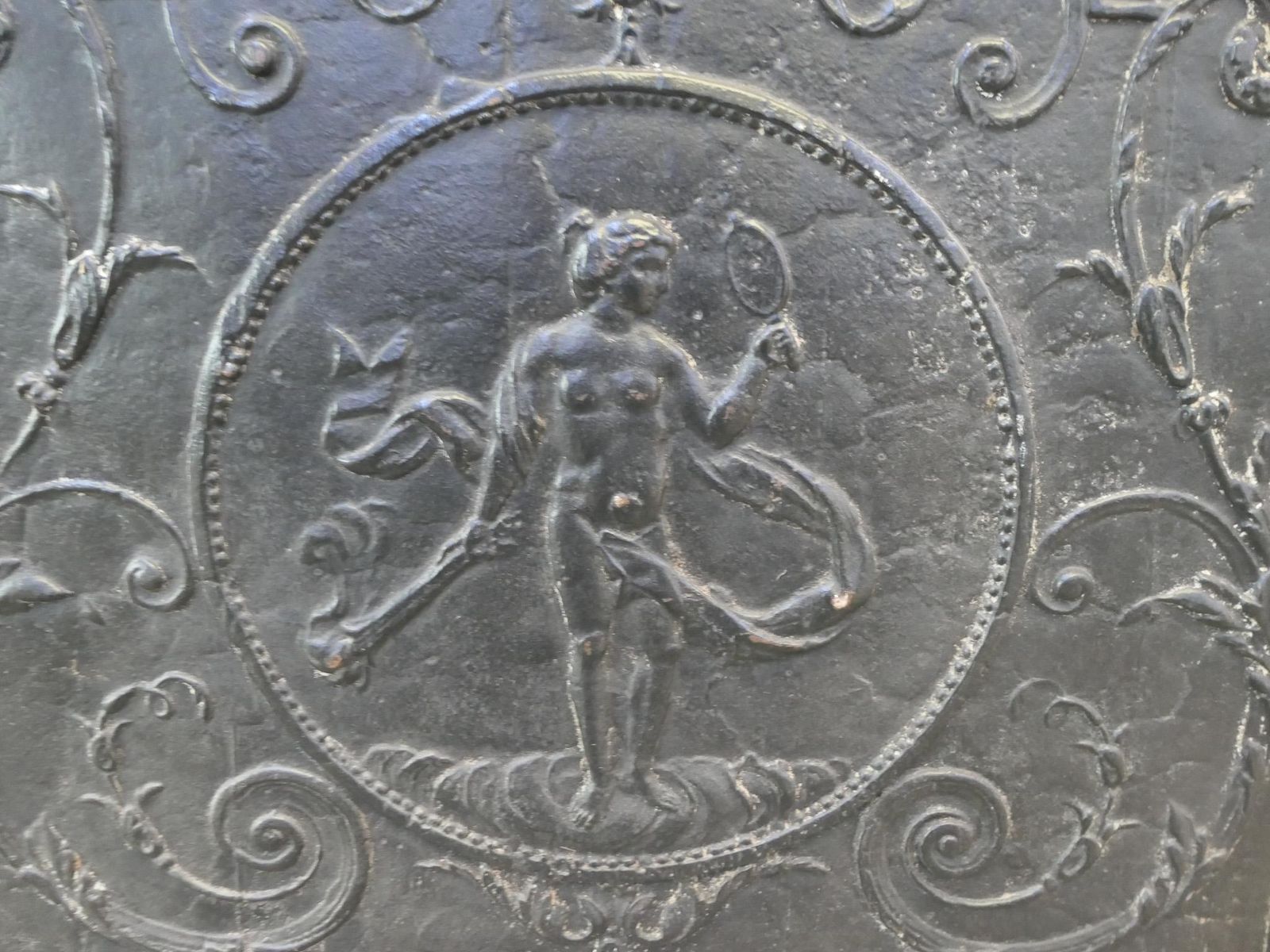 18th  19th Century French Neoclassical Period 'Venus' Fireback / Backsplash photo vintage