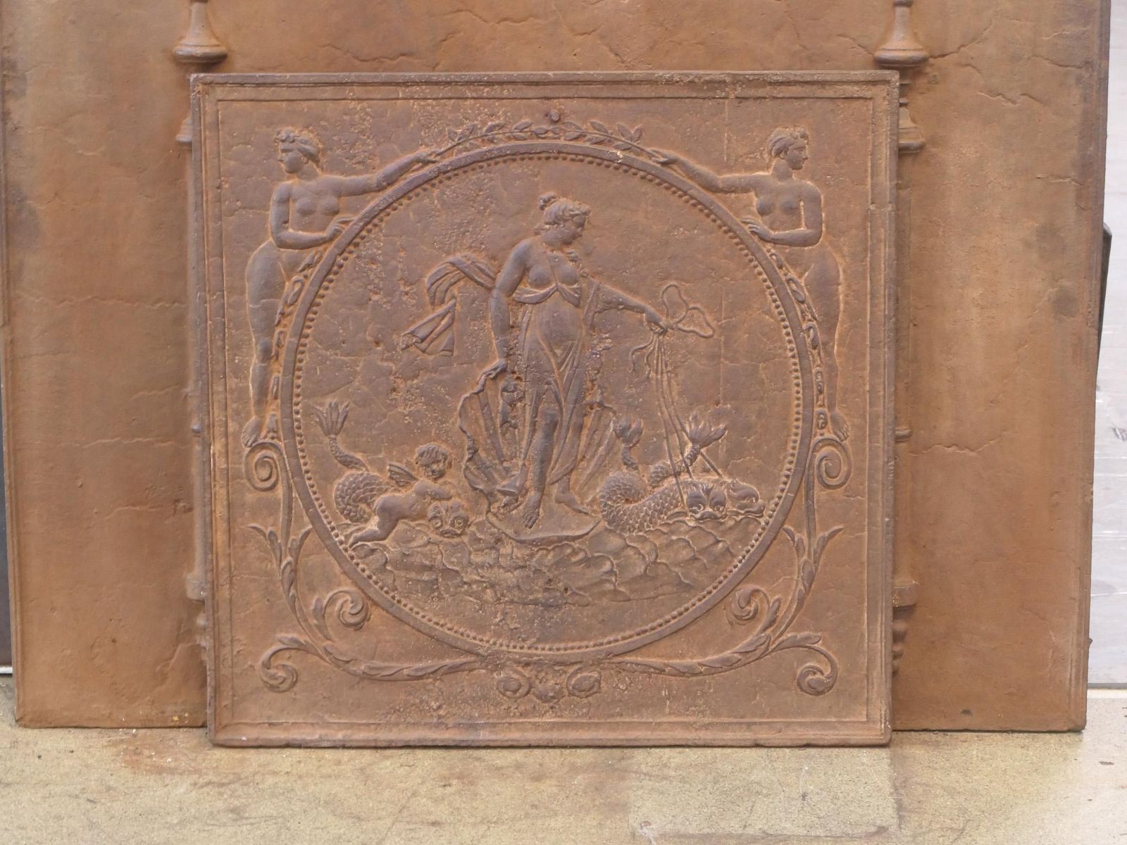 French Neoclassical Period Fireback / Backsplash, 18th/19th Century photo Home Fixtures