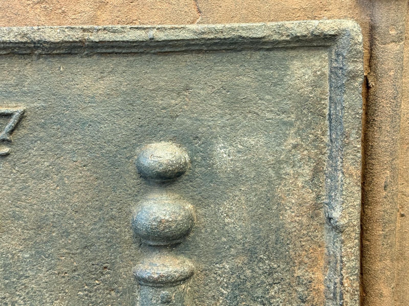 18th Century Louis XIV 'Pillars With Saint Andrew's Cross' Fireback / Backsplash photo buy