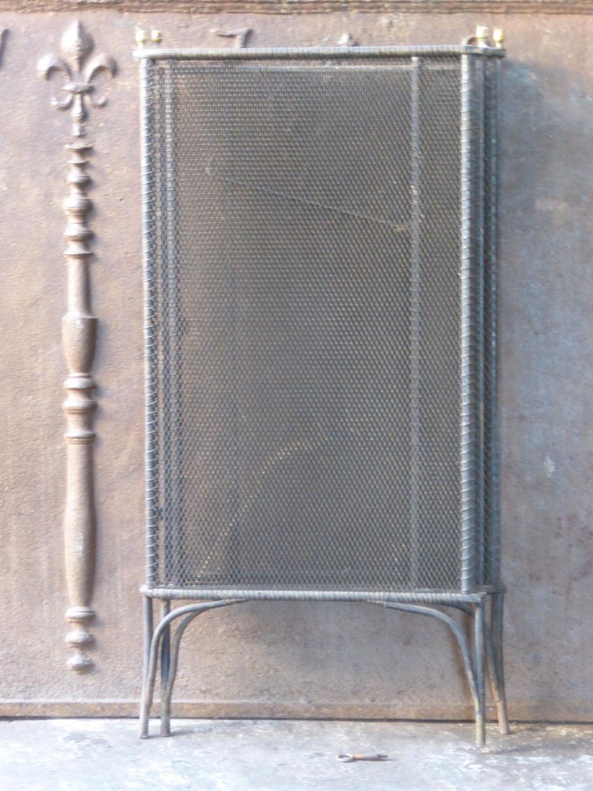 Antique French Napoleon III Fireplace Screen Or Fire Screen, 19th Century photo furniture